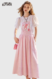 ELFSACK Cute Pet Graphic Tshirt Slip Sweet Dress