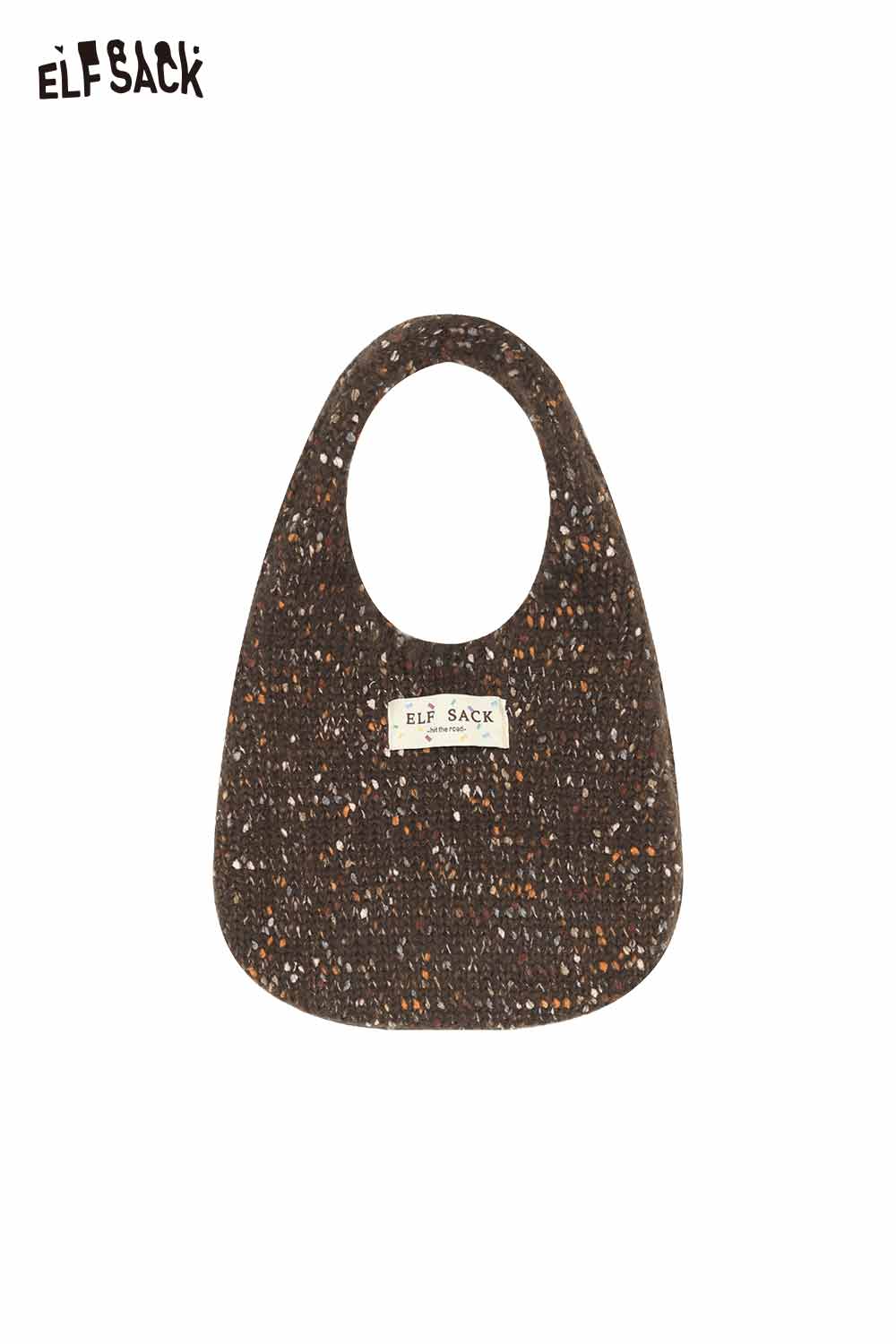 ELFSACK color block handwoven tote bag with a unique design and sturdy handle