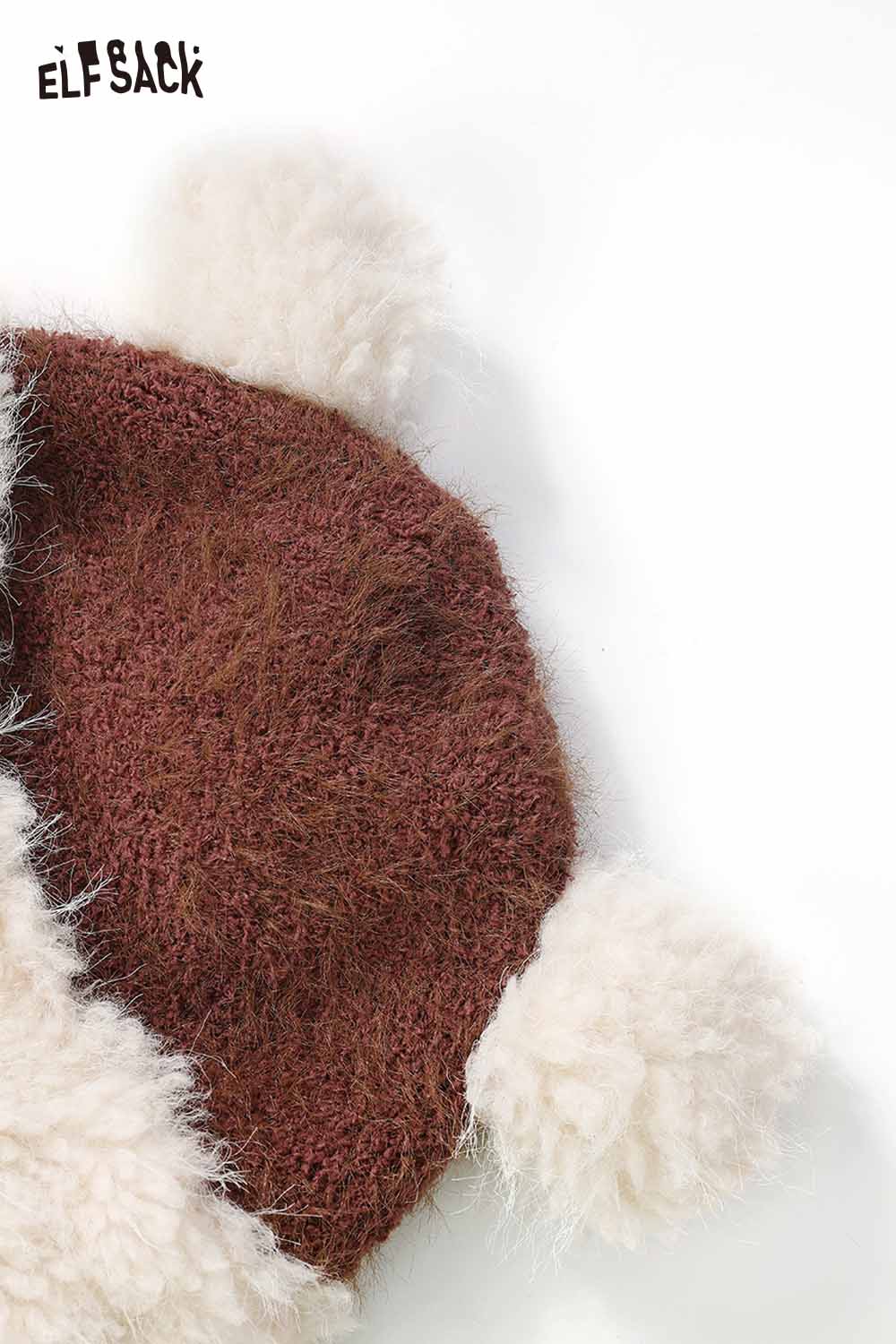 Cute plush ear flap hat by ELFSACK featuring soft materials and fluffy ear details