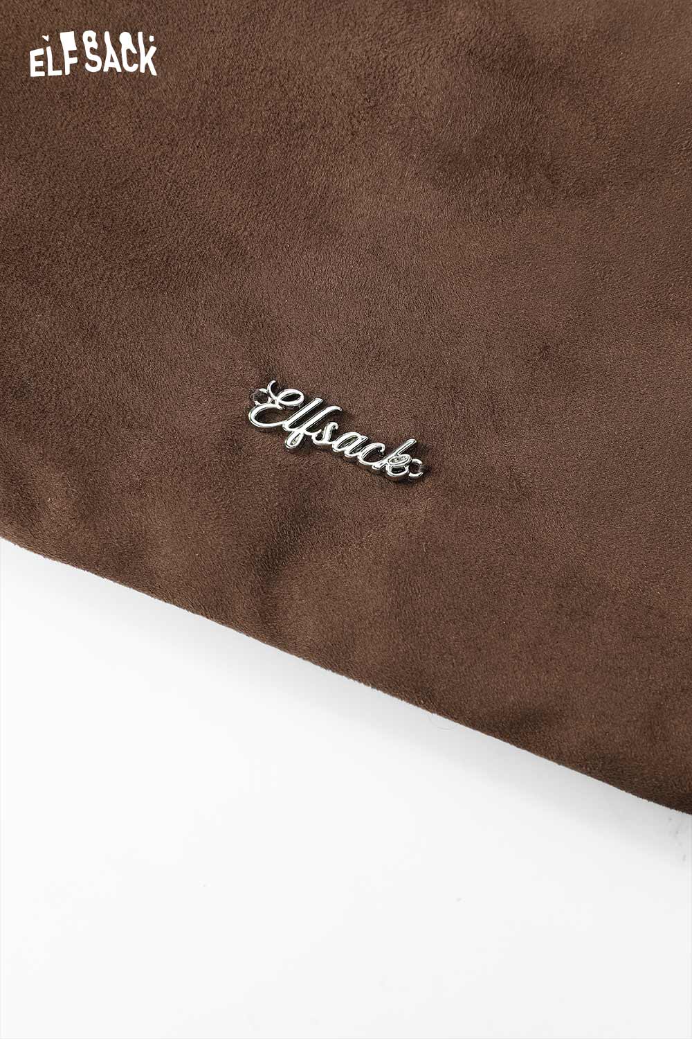 ELFSACK Brown Bunny Ear Backpack for Women with Unique Design and Soft Material