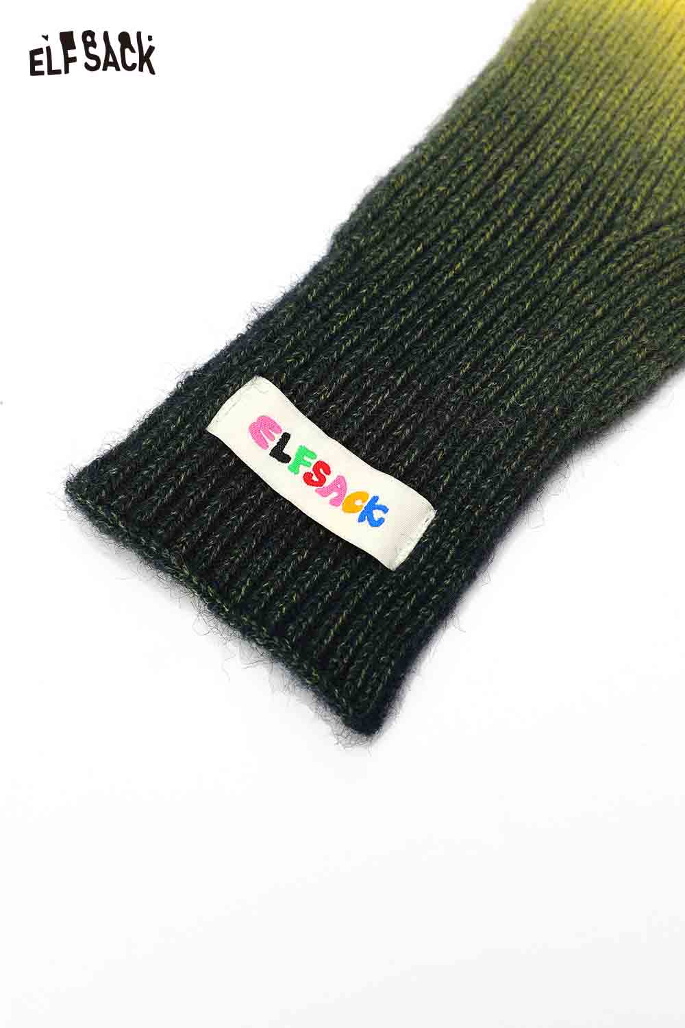 ELFSACK gradient rubber coated gloves in green to black color for stylish hand protection