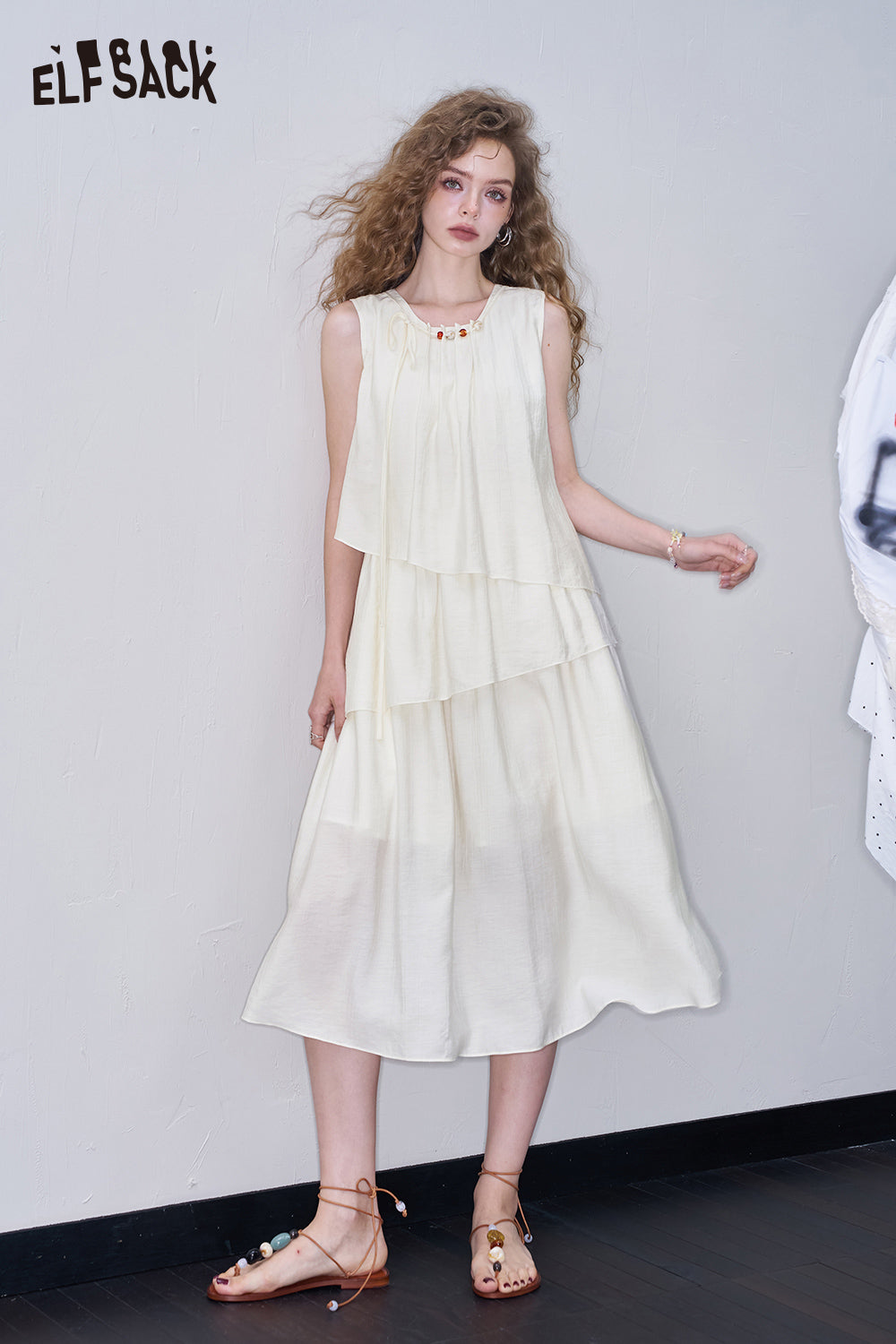 ELFSACK Irregular Casual Dress