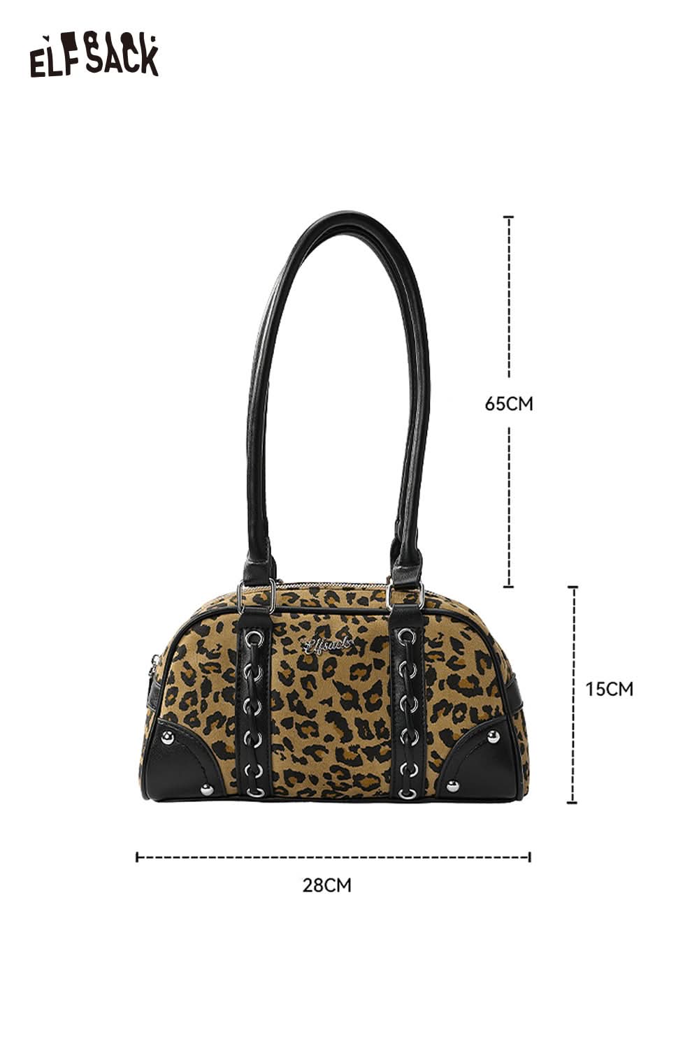 ELFSACK leopard print crossbody bag with stylish design and adjustable straps for versatile use