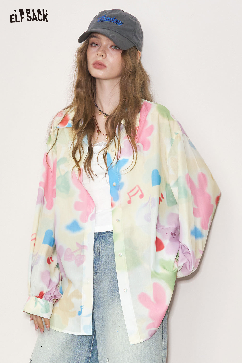 ELFSACK Original Rabbit Print Colourful Shirt