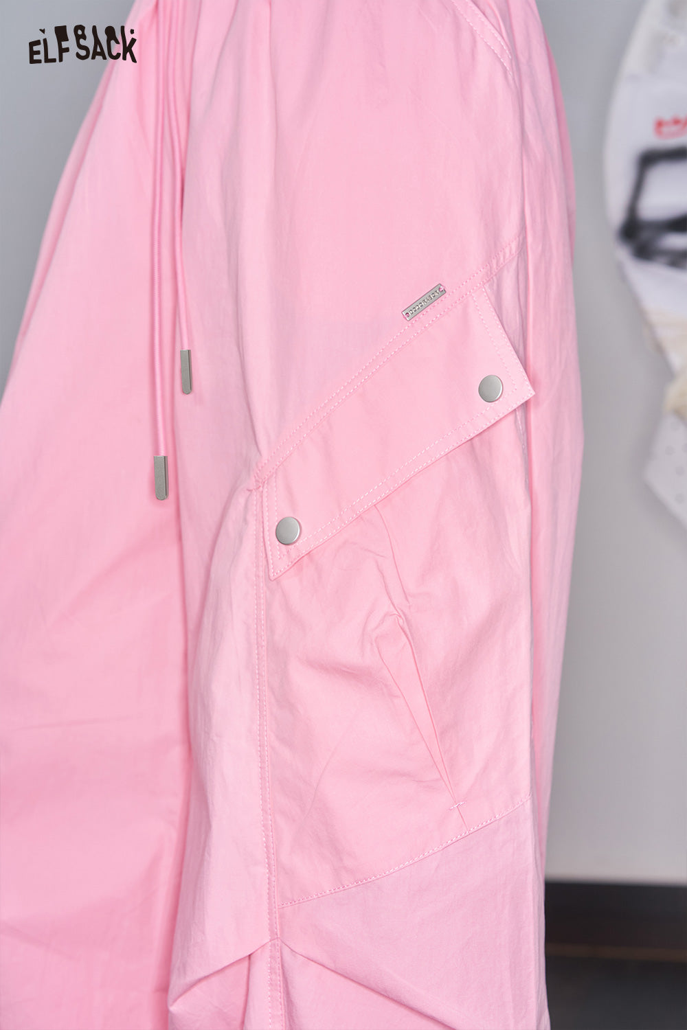 ELFSACK Pink Casual Straight Leg Wide Leg Pants