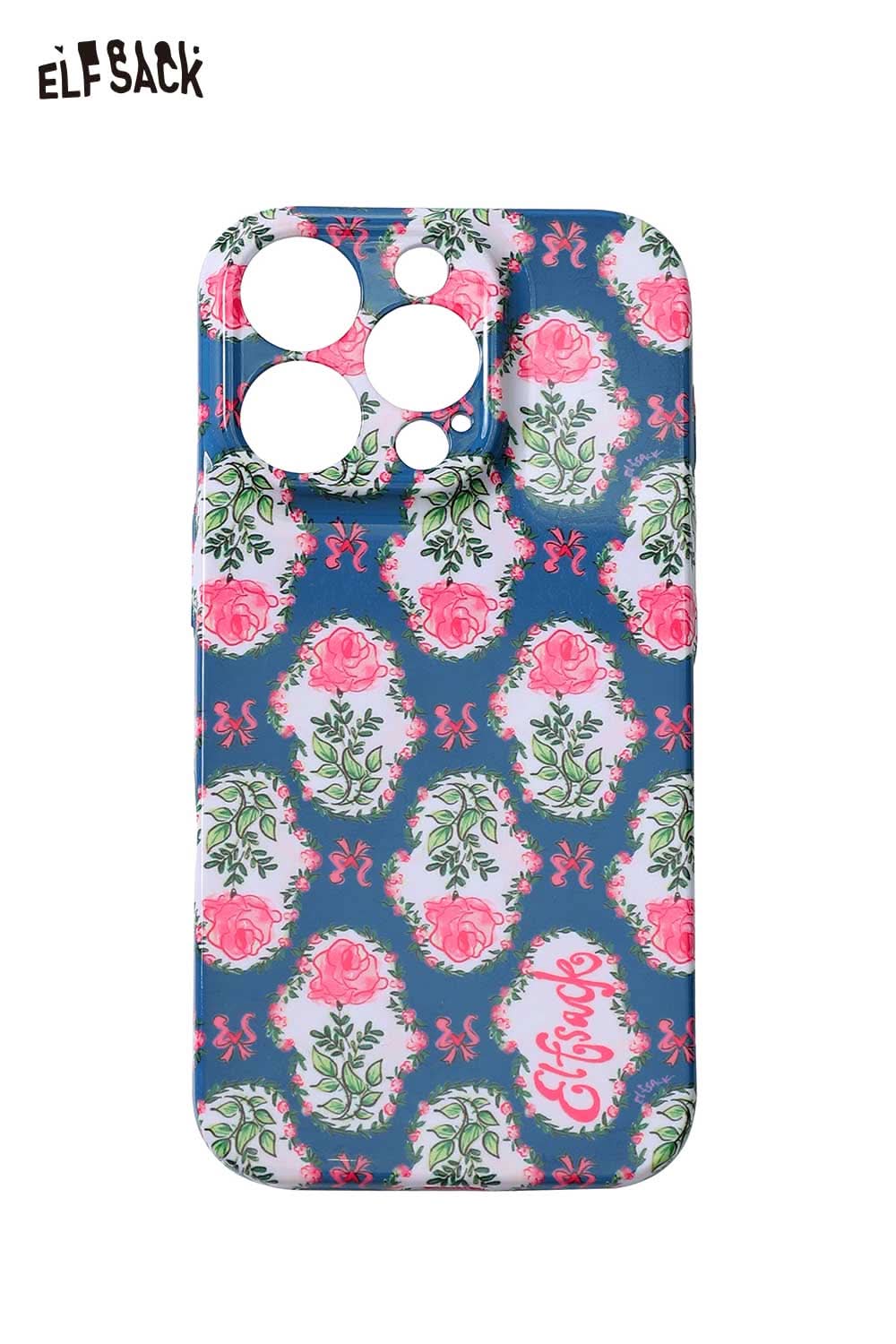 ELFSACK retro patterned phone case featuring floral design in vibrant colors for stylish protection