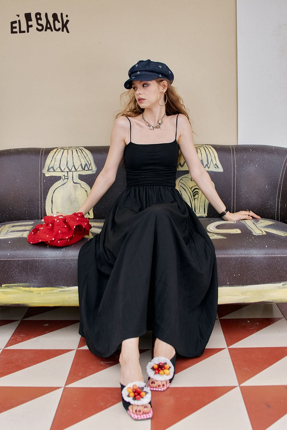 ELFSACK Strapless Camisole Sleeveless Chic Dress