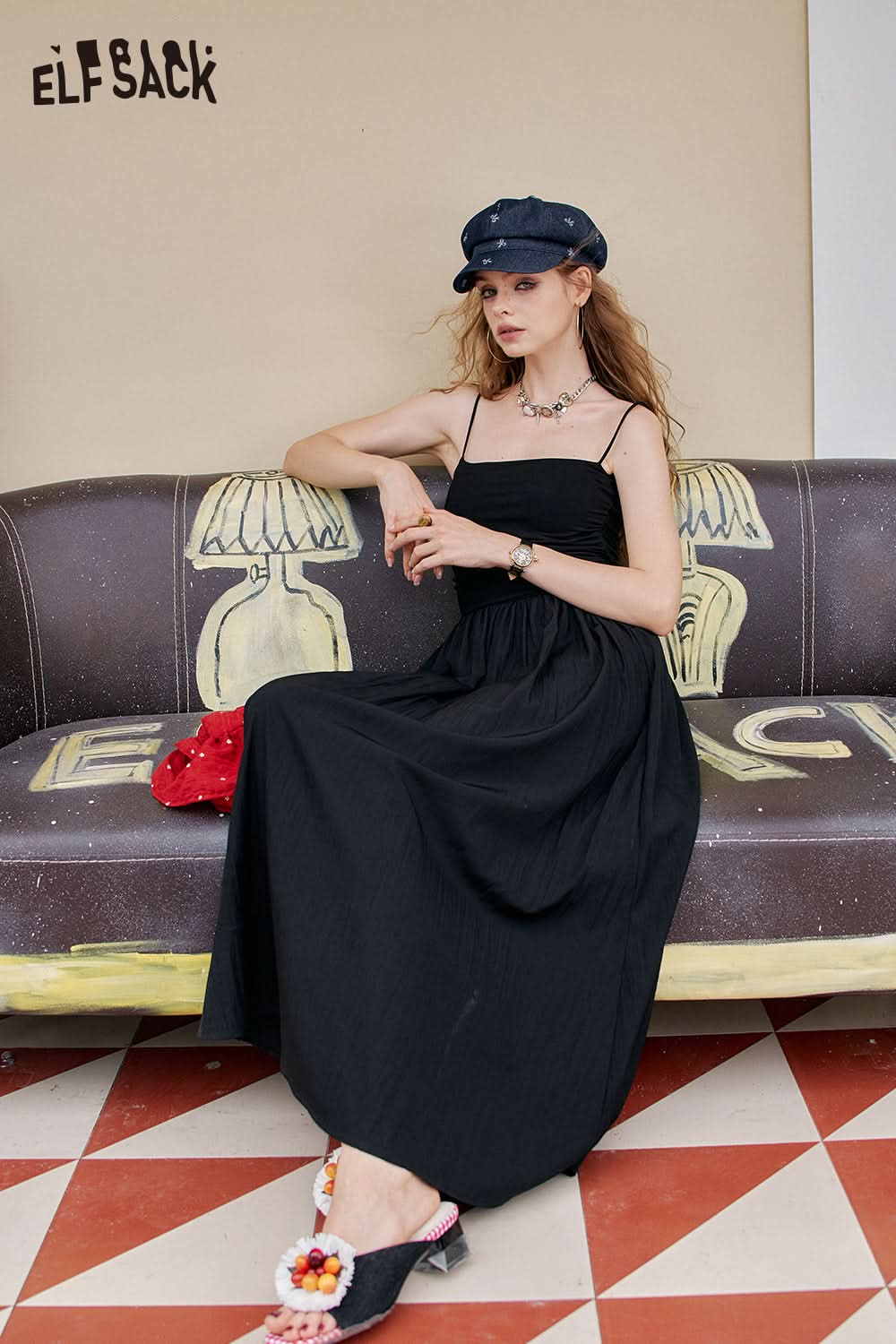 ELFSACK Strapless Camisole Sleeveless Chic Dress