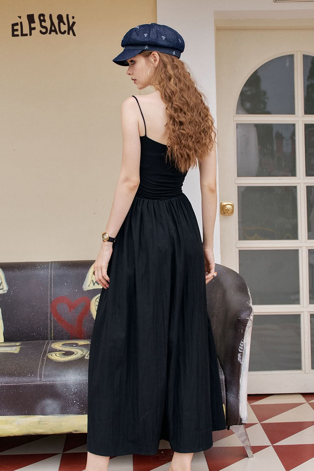 ELFSACK Strapless Camisole Sleeveless Chic Dress