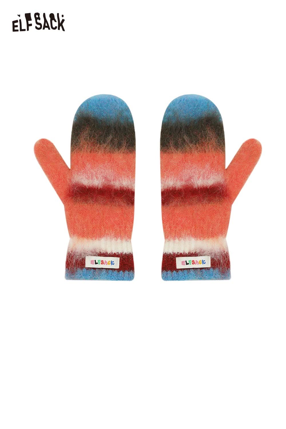 ELFSACK Y2K stripe neck warmer in vibrant colors, perfect for stylish winter warmth and comfort