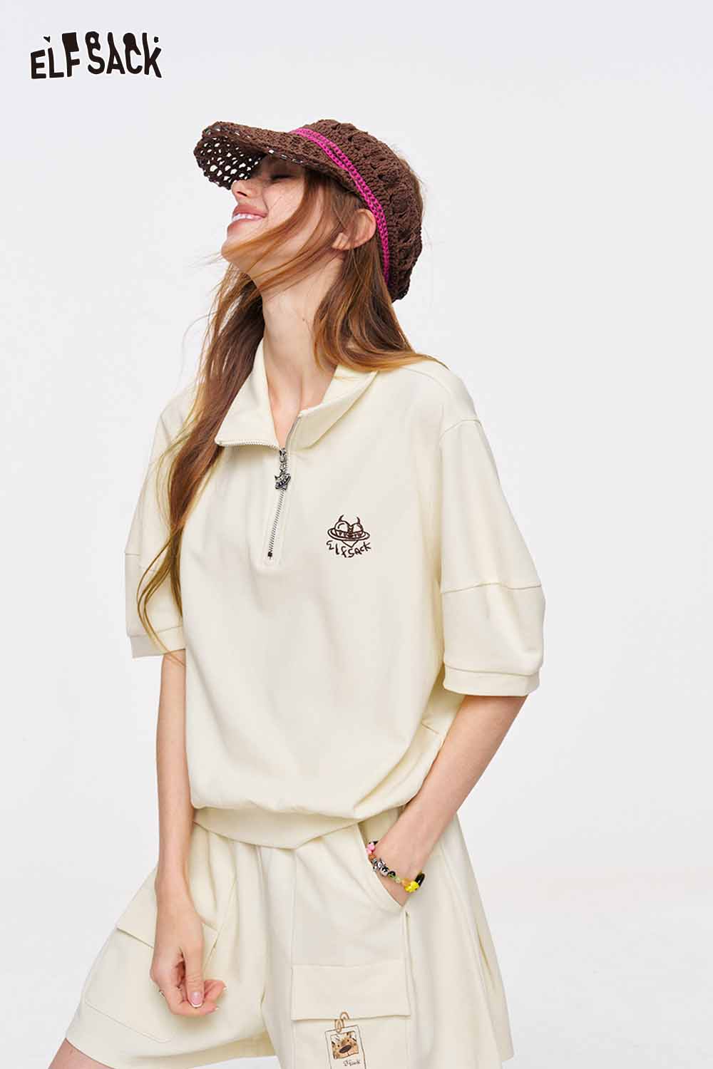 ELFSACK Half-Zip Polo 2-Piece Set