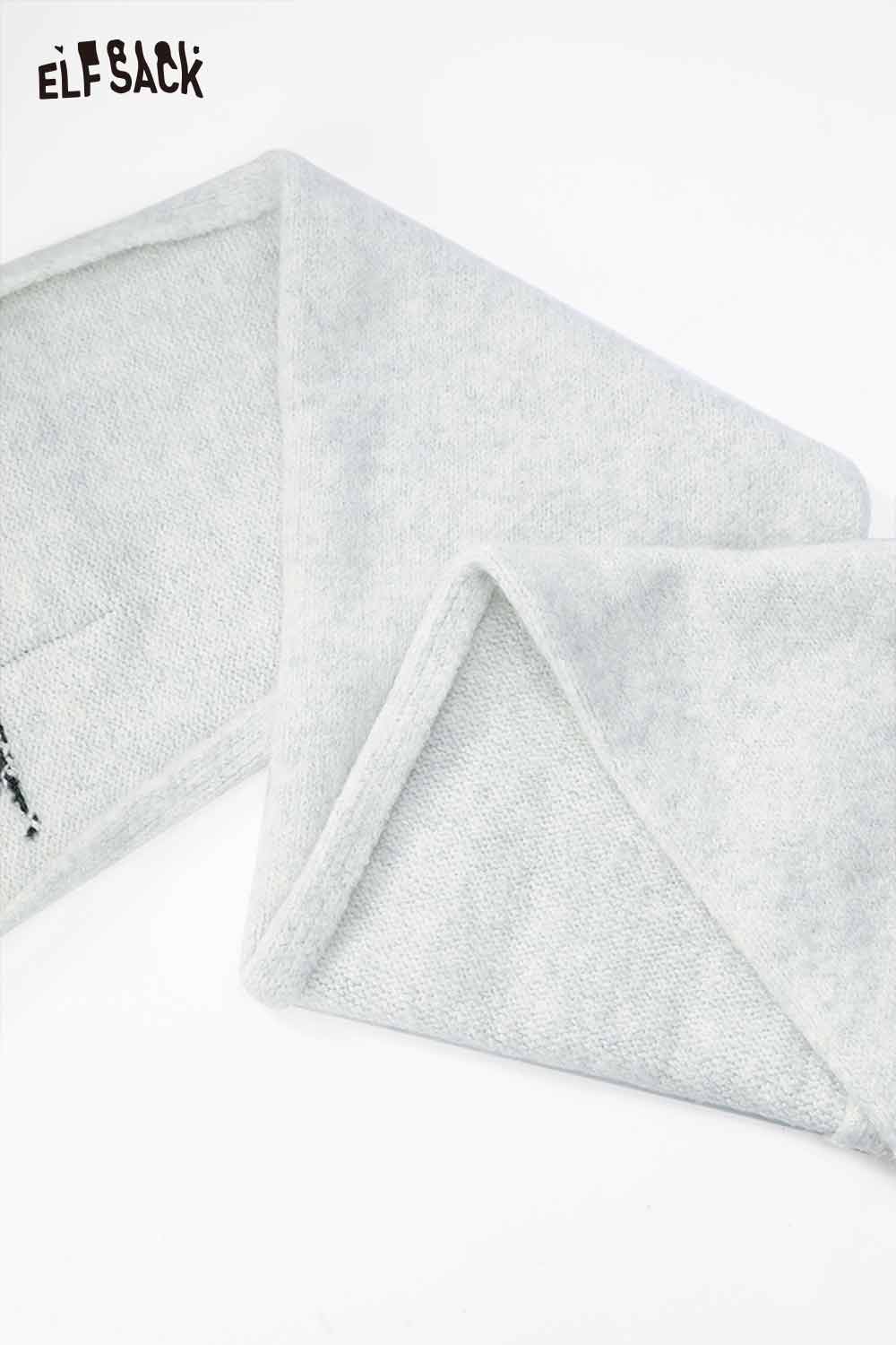 ELFSACK Minimalist Casual Design Patchwork Color Block Scarf