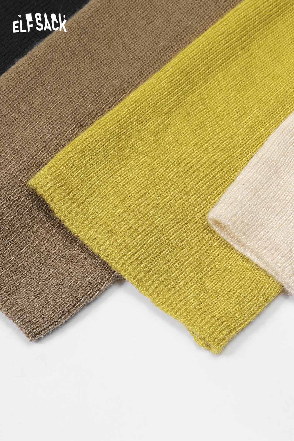 ELFSACK knitwear featuring vibrant colors in a minimalist slim fit top for women design
