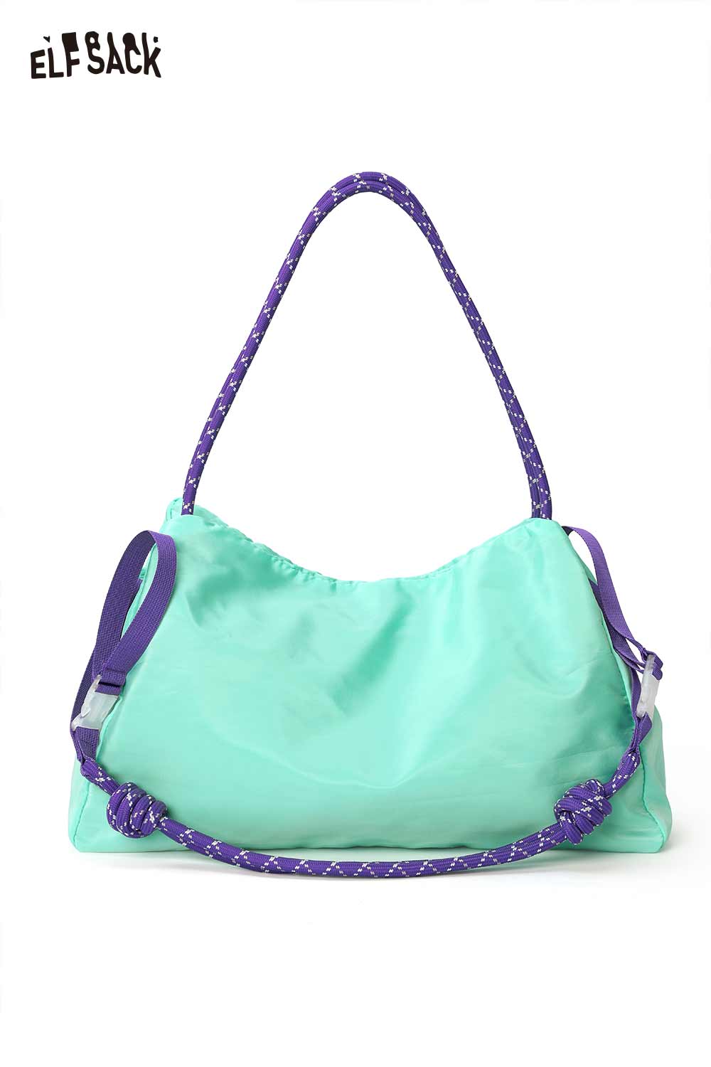 ELFSACK Nylon Drawstring Slouchy Shoulder Bag