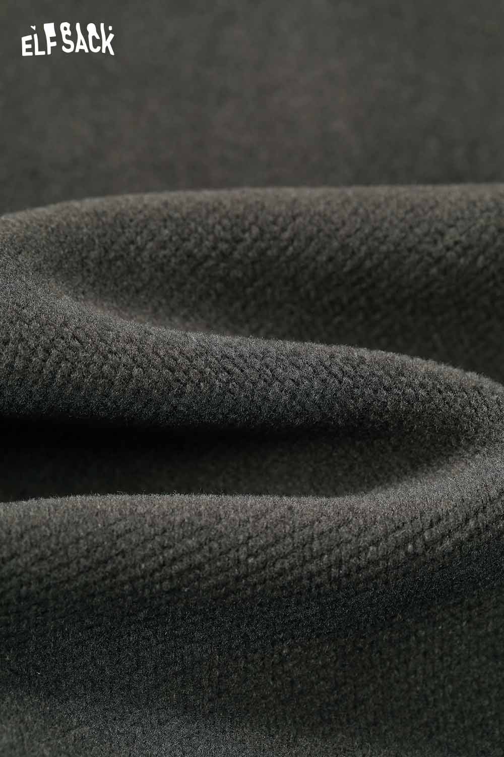 Soft fabric detail showcasing the cozy oversized star graphic hoodie from ELFSACK