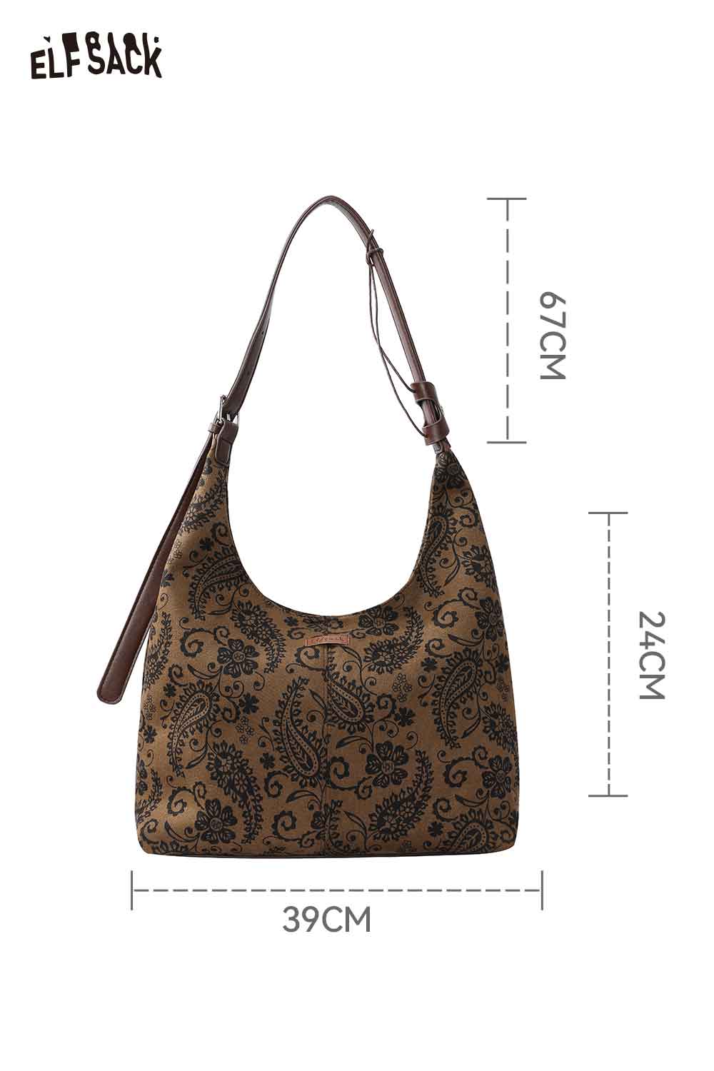 ELFSACK paisley crossbody bag for women with adjustable strap and stylish design