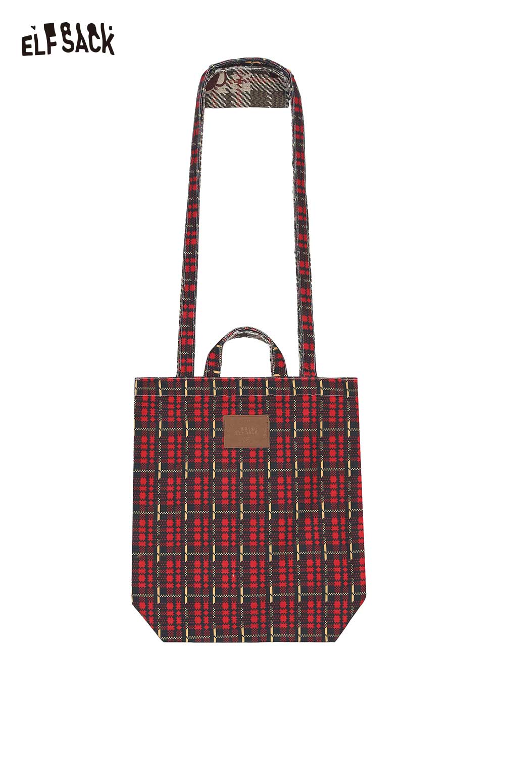 ELFSACK plaid cartoon crossbody bag with stylish design and adjustable straps for daily use