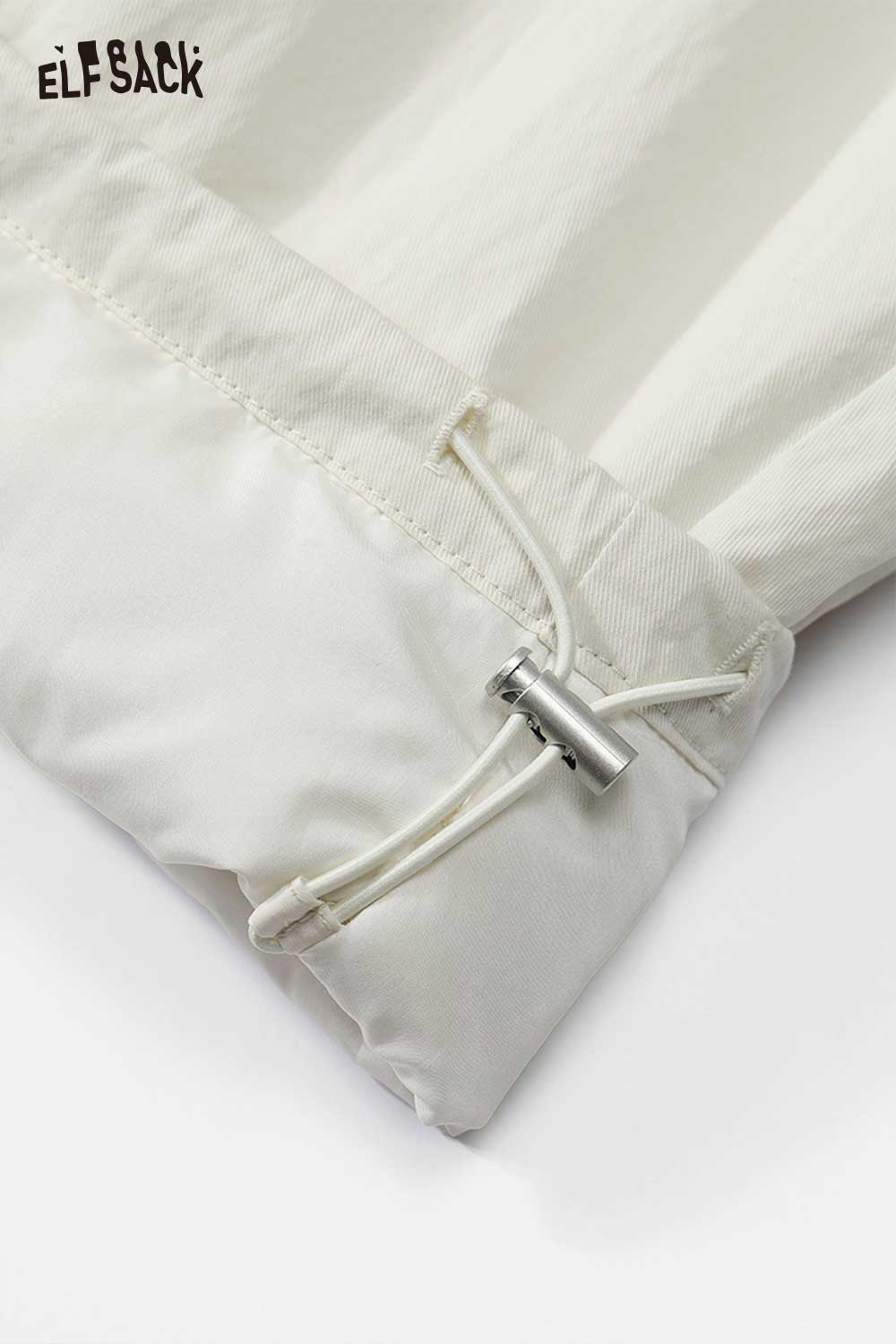 Close-up of ELFSACK soft wide leg pants for women featuring adjustable drawstring and soft fabric