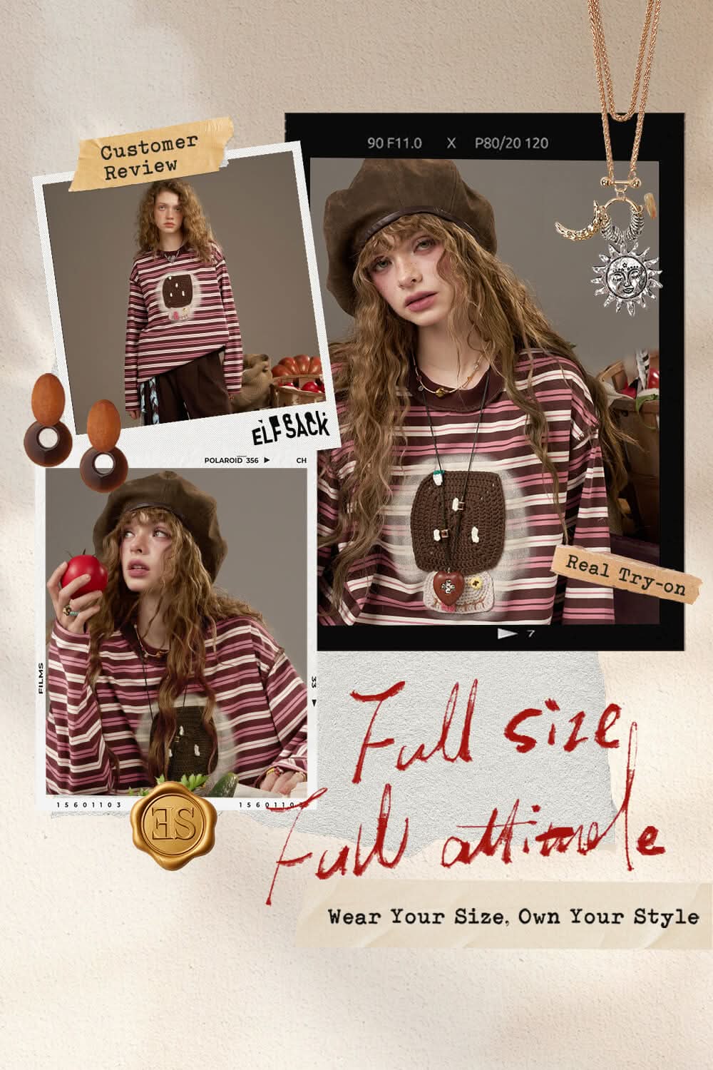 ELFSACK soft yarn sweatshirt for women featuring a unique design and cozy fit