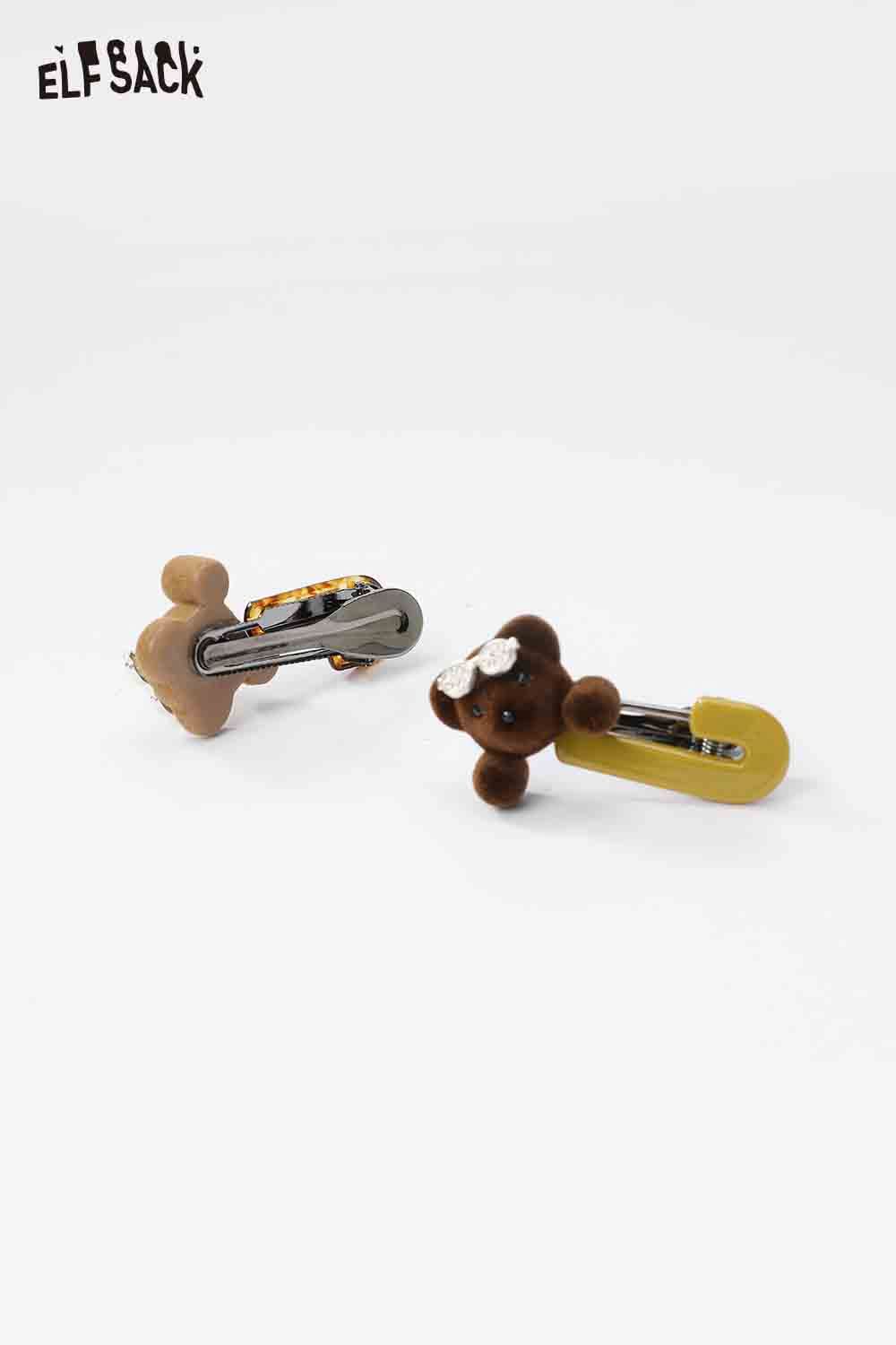 Cute ELFSACK teddy bear hair clips featuring a playful bear design and secure grip for everyday wear