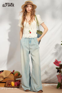 Tencel Denim Wide Leg Pants