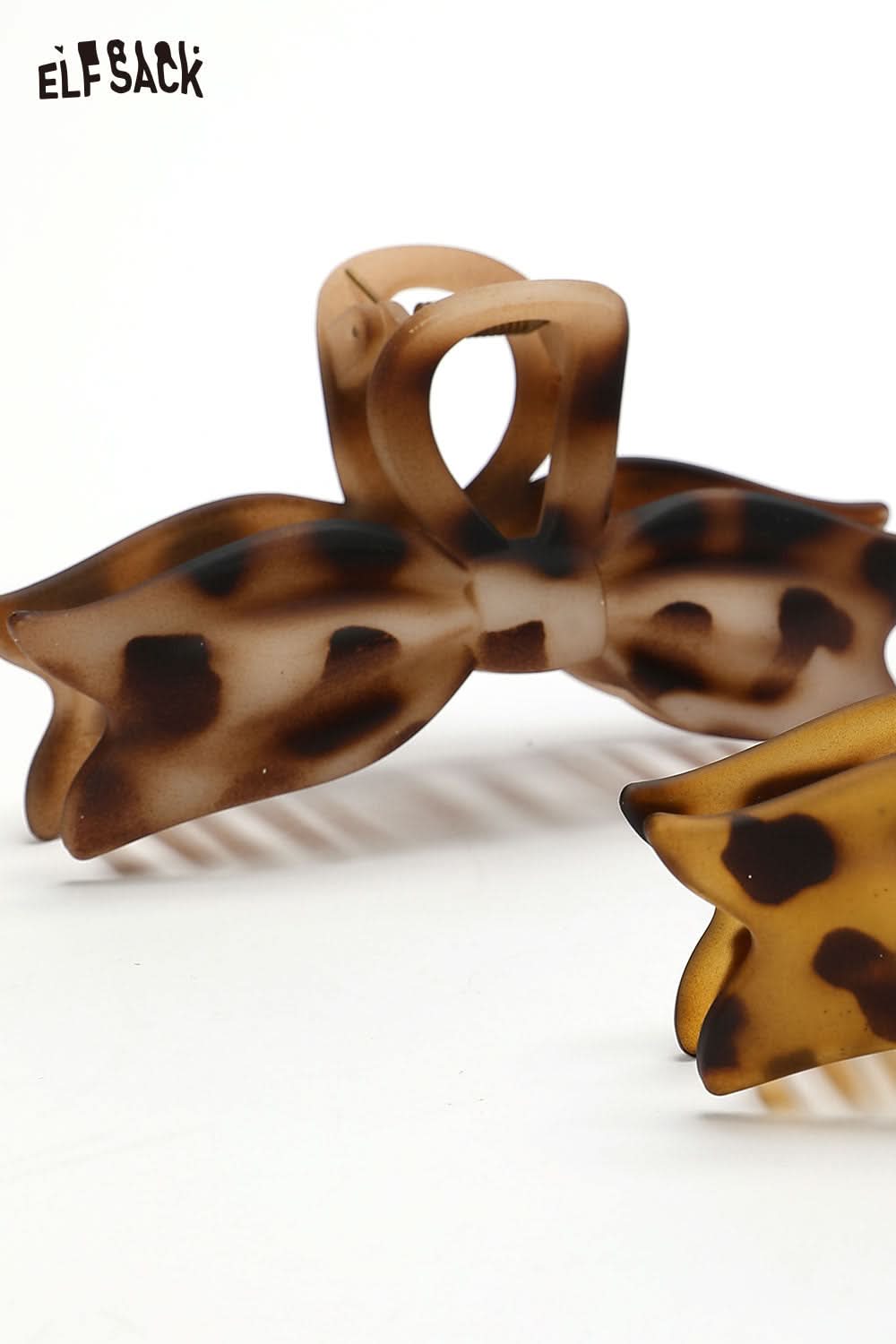 ELFSACK tortoiseshell bow hair claw designed for stylish hairstyles and everyday use