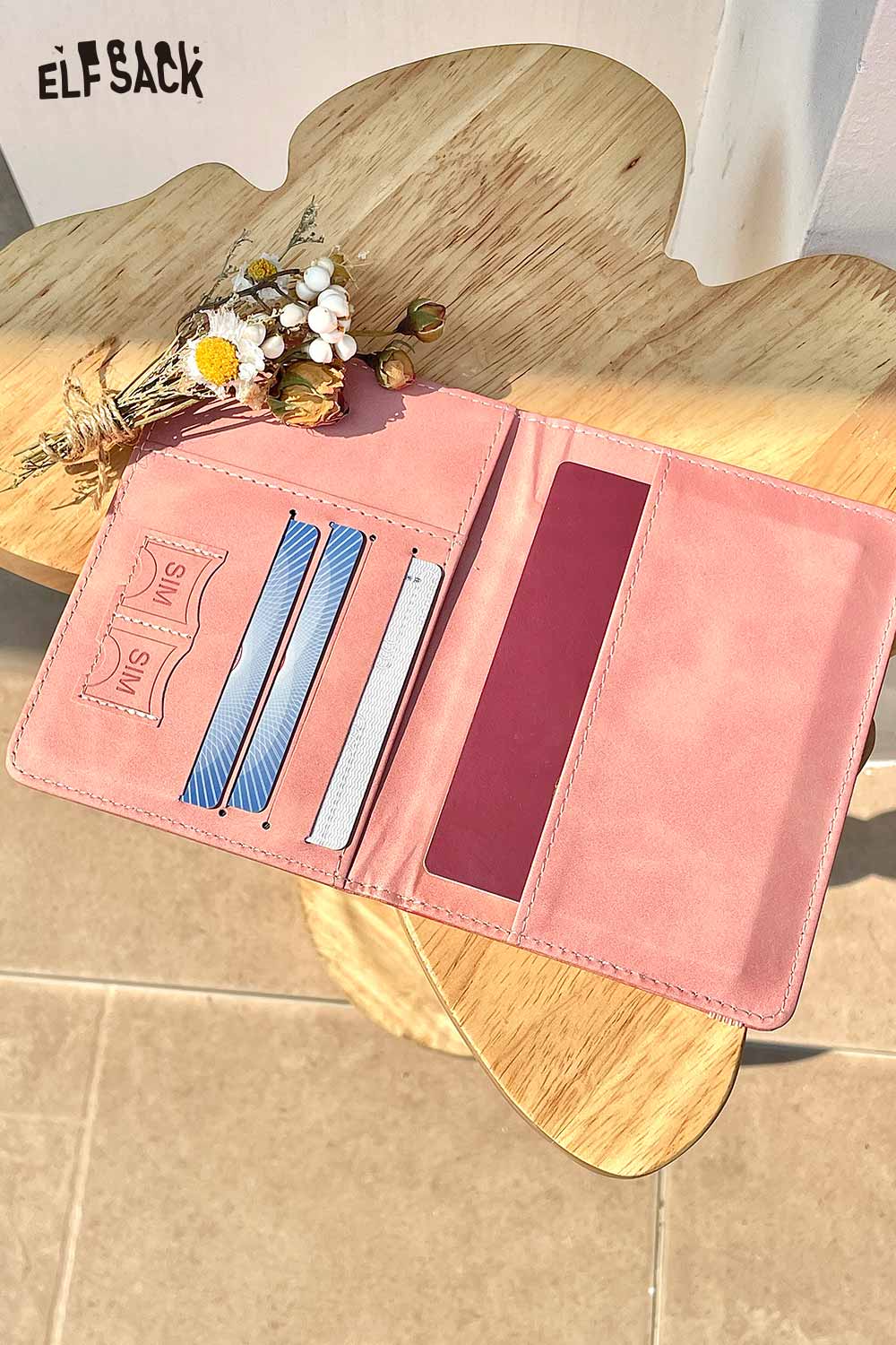 ELFSACK Vintage Number 66 Leather Passport Cover