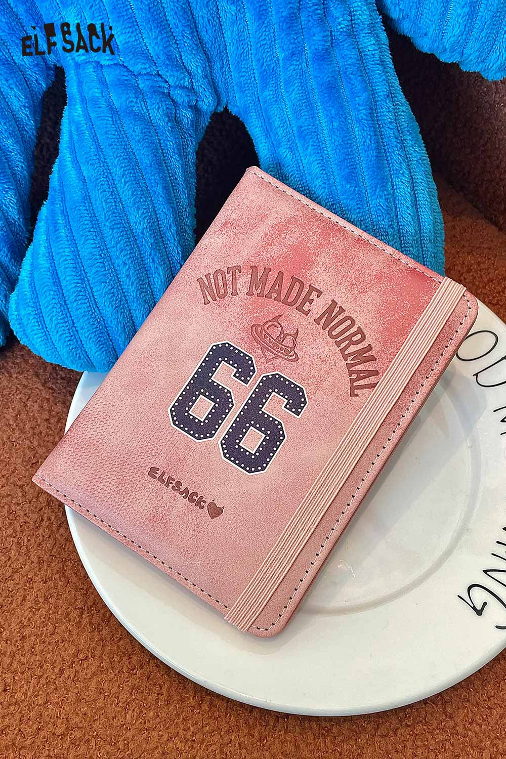 ELFSACK Vintage Number 66 Leather Passport Cover