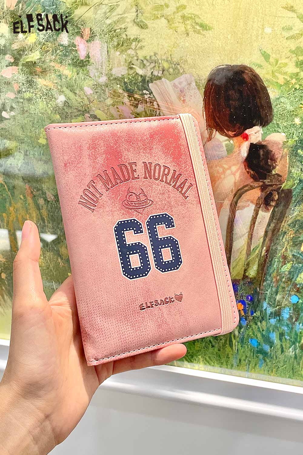 ELFSACK Vintage Number 66 Leather Passport Cover