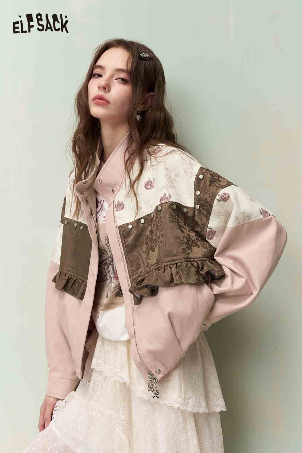 ✨️【希少】ELF SACK 絵画デザインオーバーサイズジャケット ✨️ Trendy and Classic Jackets for Fashion-Forward Women | ELFSACK