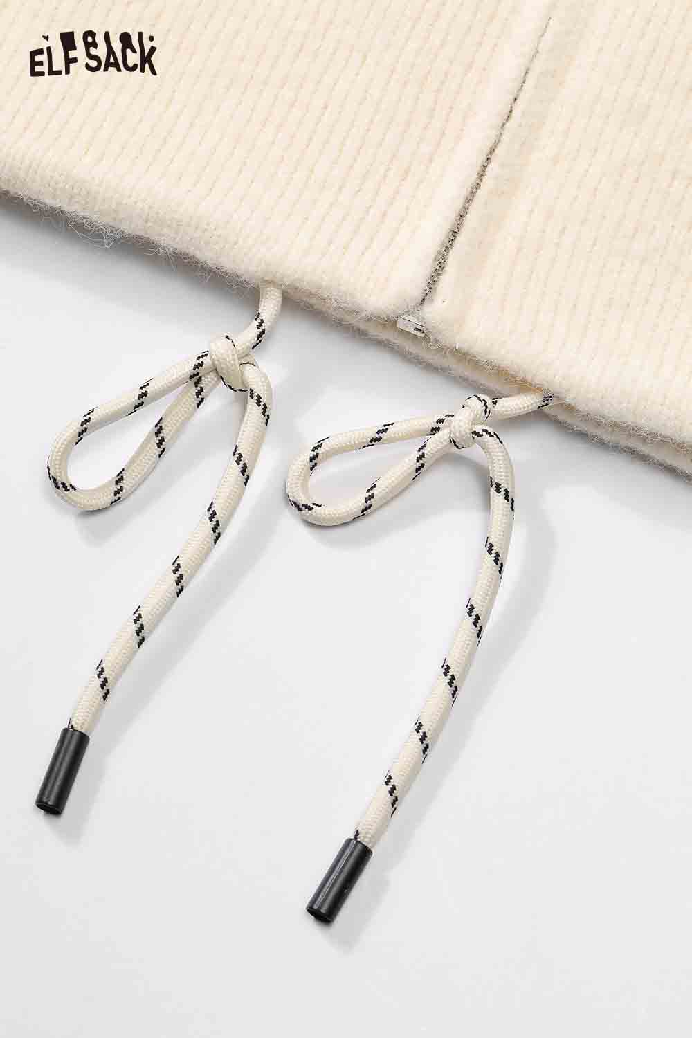 ELFSACK women's fleece hooded sweater featuring drawstring closure and soft fabric for comfort