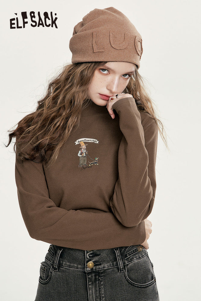 
                  
                    ELFSACK Slim Turtleneck Undershirt Woman 2023 Autumn/Winter Knitwears T-Shirts
                  
                