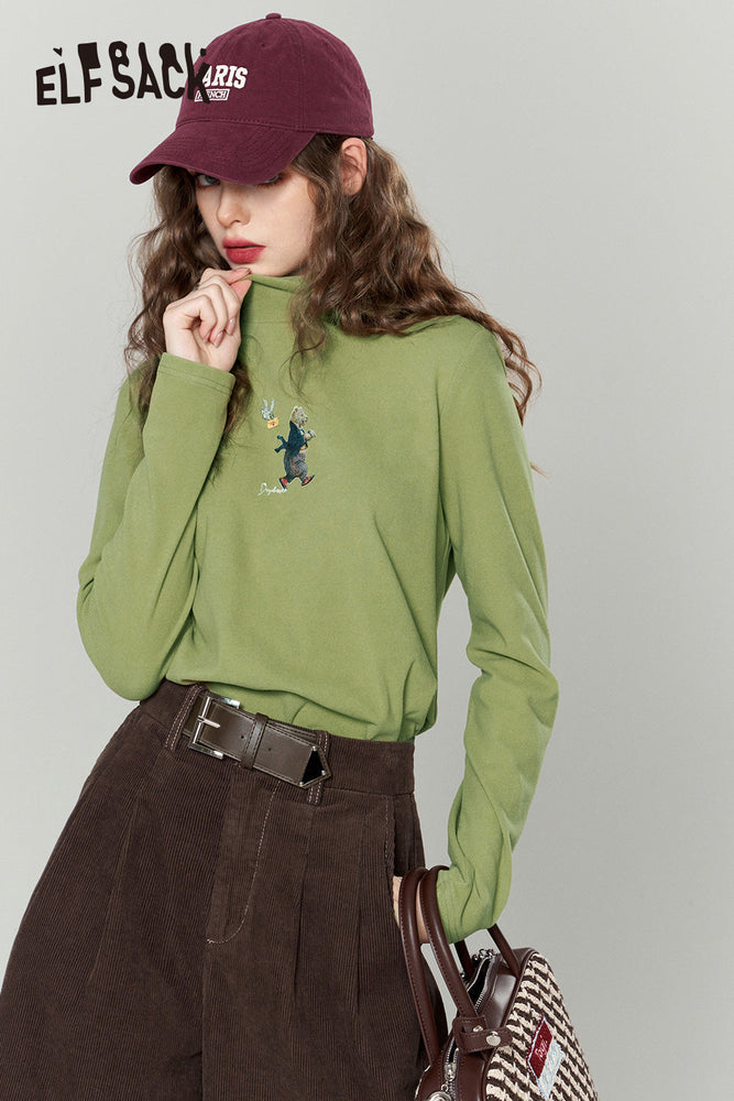 
                  
                    ELFSACK Slim Turtleneck Undershirt Woman 2023 Autumn/Winter Knitwears T-Shirts
                  
                