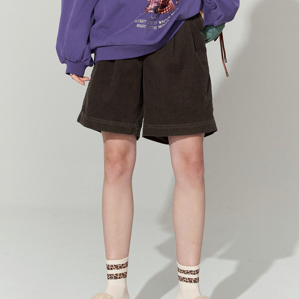 
                  
                    ELFSACK High Waist Corduroy Shorts Woman 2023 Autumn New Casual Daily Bottoms
                  
                