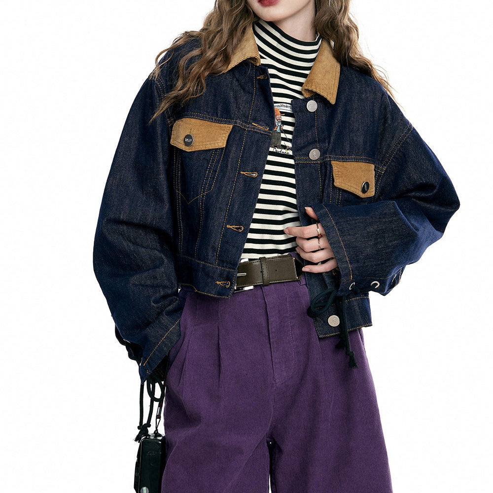 ELFSACK High Waist Corduroy Shorts Woman 2023 Autumn New Casual Daily Bottoms