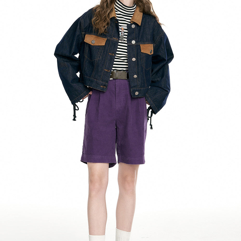 
                  
                    ELFSACK High Waist Corduroy Shorts Woman 2023 Autumn New Casual Daily Bottoms
                  
                