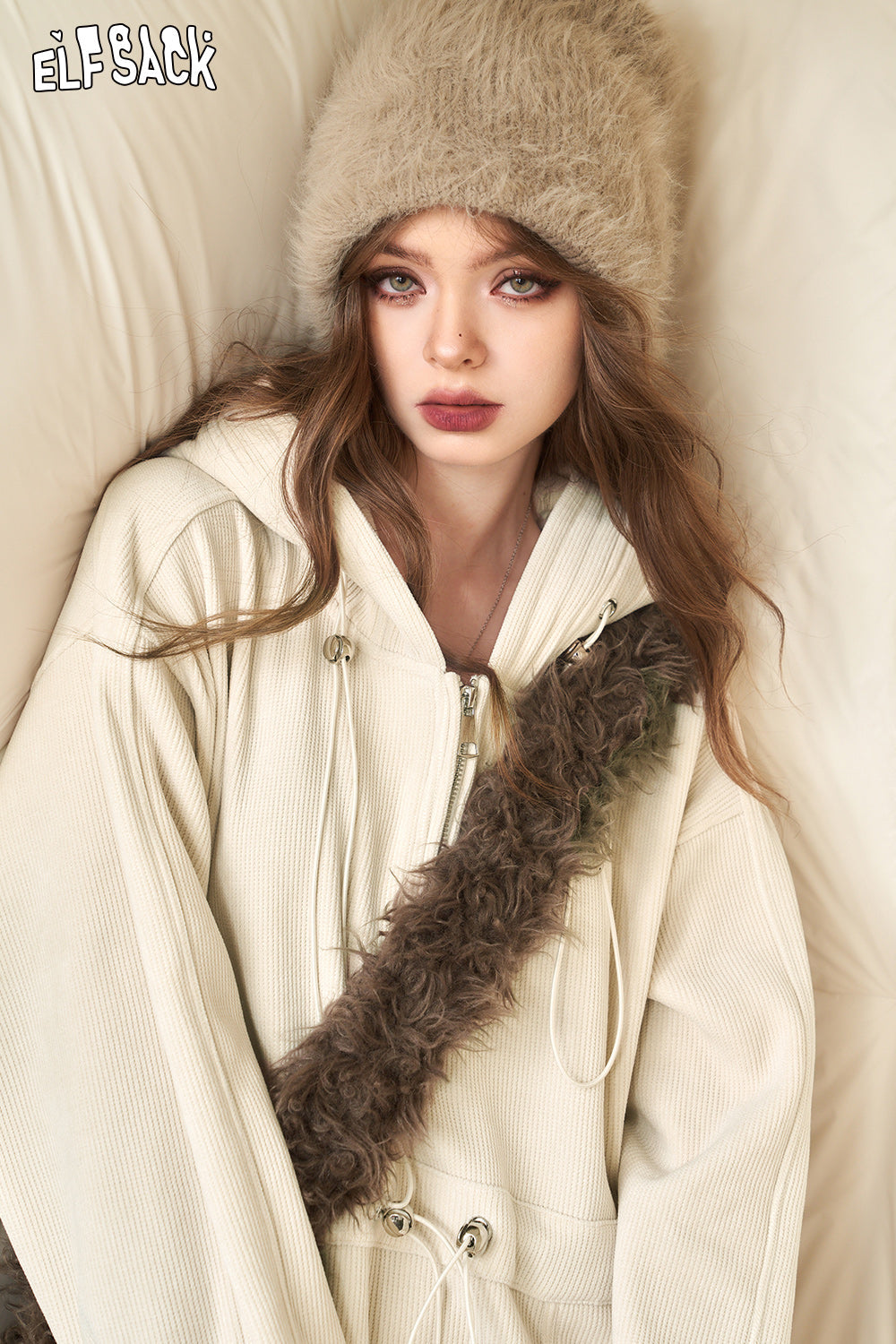 
                  
                    ELFSACK Fleece Hoodies Dresses For Women 2023 Winter Long Sleeve Plus Size Dress
                  
                
