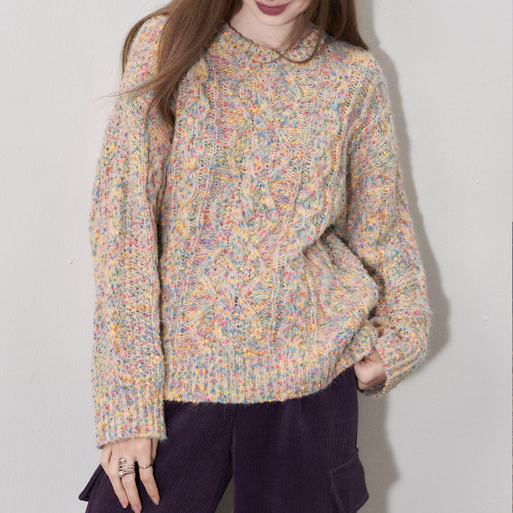 
                  
                    ELFSACK Kawaii Color Dot Pullover Sweaters Women 2023 Winter Loose Basic Daily Tops
                  
                
