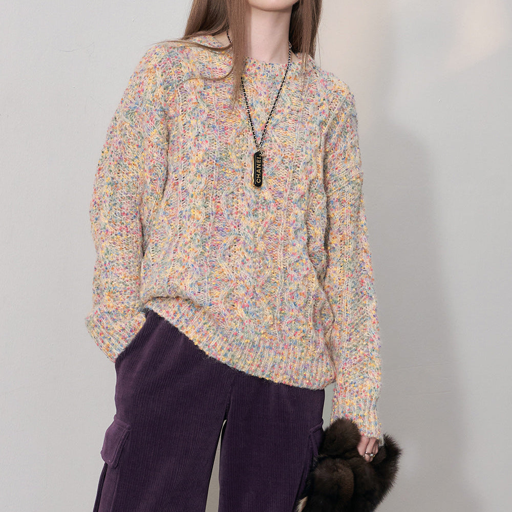 
                  
                    ELFSACK Kawaii Color Dot Pullover Sweaters Women 2023 Winter Loose Basic Daily Tops
                  
                
