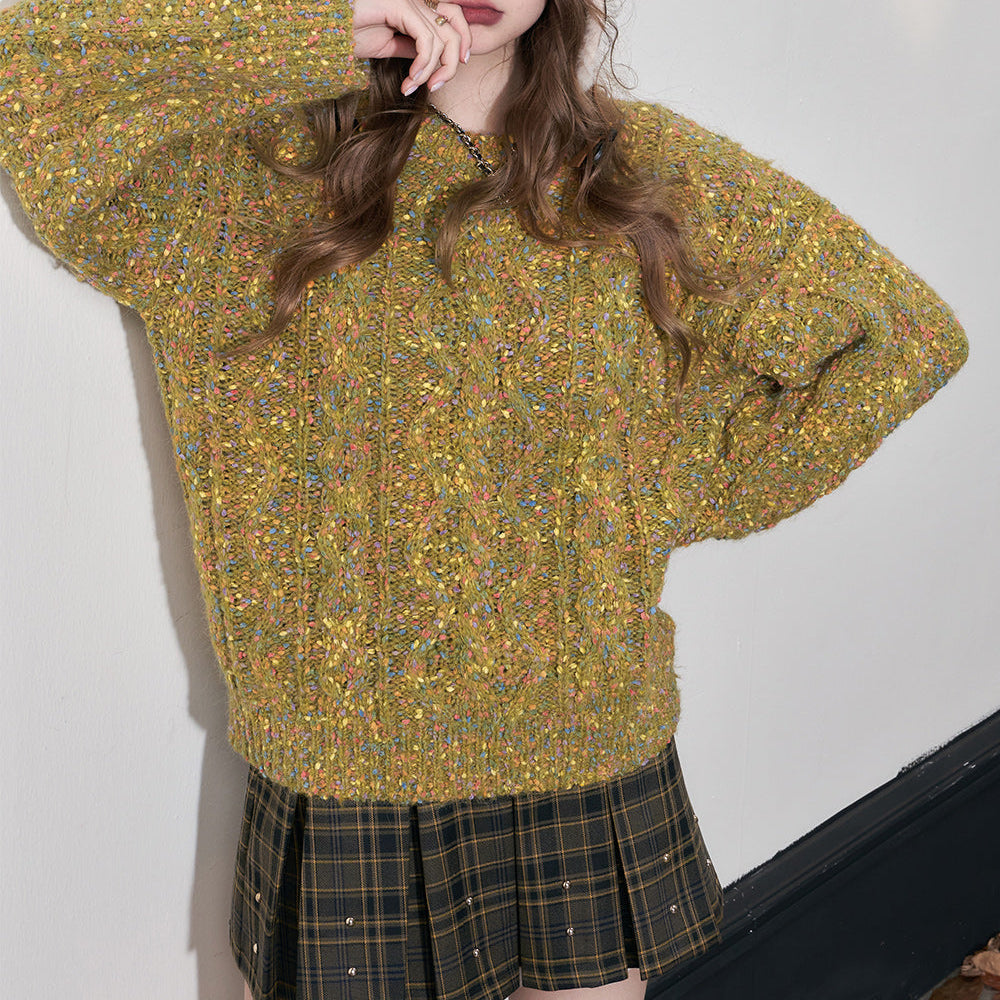 
                  
                    ELFSACK Kawaii Color Dot Pullover Sweaters Women 2023 Winter Loose Basic Daily Tops
                  
                