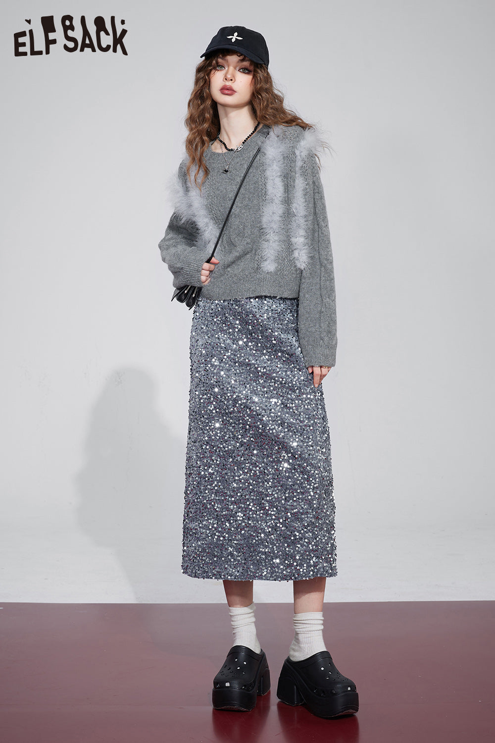 
                  
                    ELFSACK Korean Fashion Pullover Sweaters For Women 2023 Winter New Luxury Designer Tops
                  
                