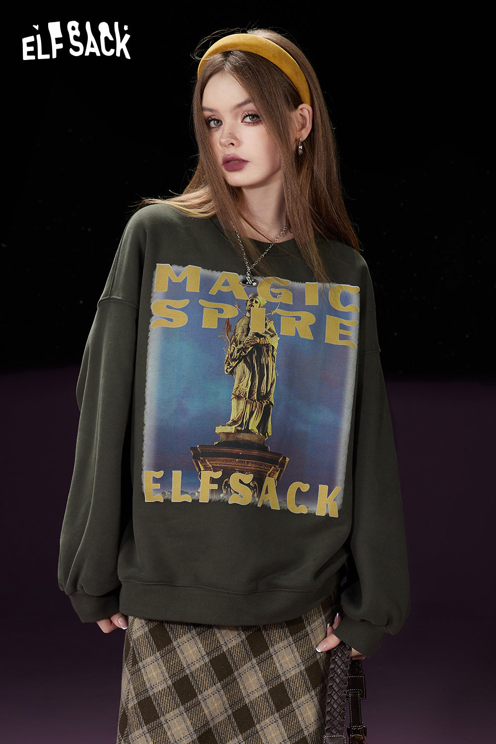 
                  
                    ELFSACK Fleece Pullover Women 2023 Winter Printing Long Sleeve Sweatshirt Daily Tops
                  
                