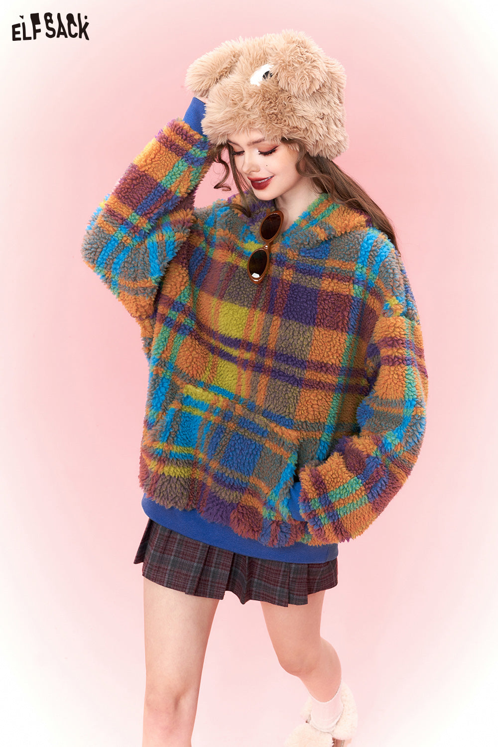
                  
                    ELFSACK Colorful Fleece Hoodies Women 2023 Winter New Plus Size Fashion Sweatshirt
                  
                