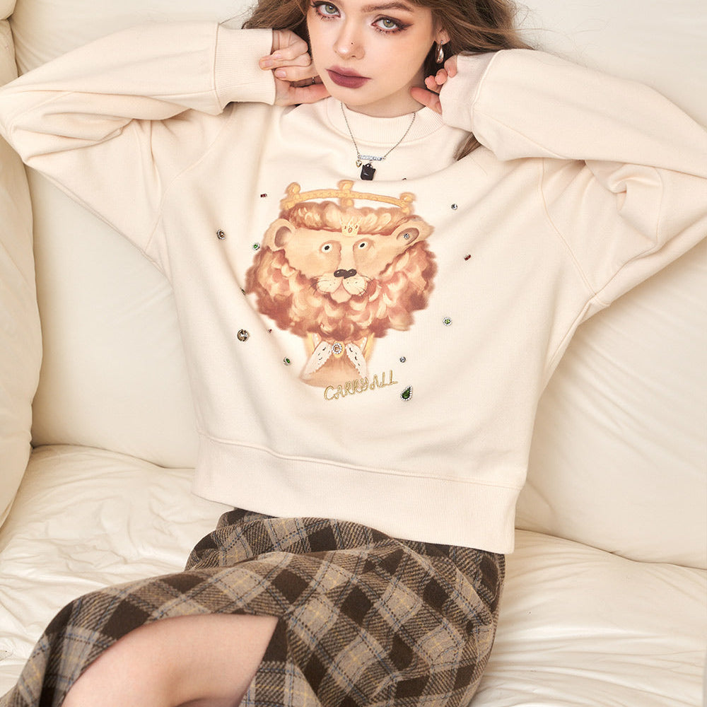 
                  
                    ELFSACK Graphic Christmas Fleece Sweatshirt Women 2023 Winter New Korean Fashion Tops
                  
                