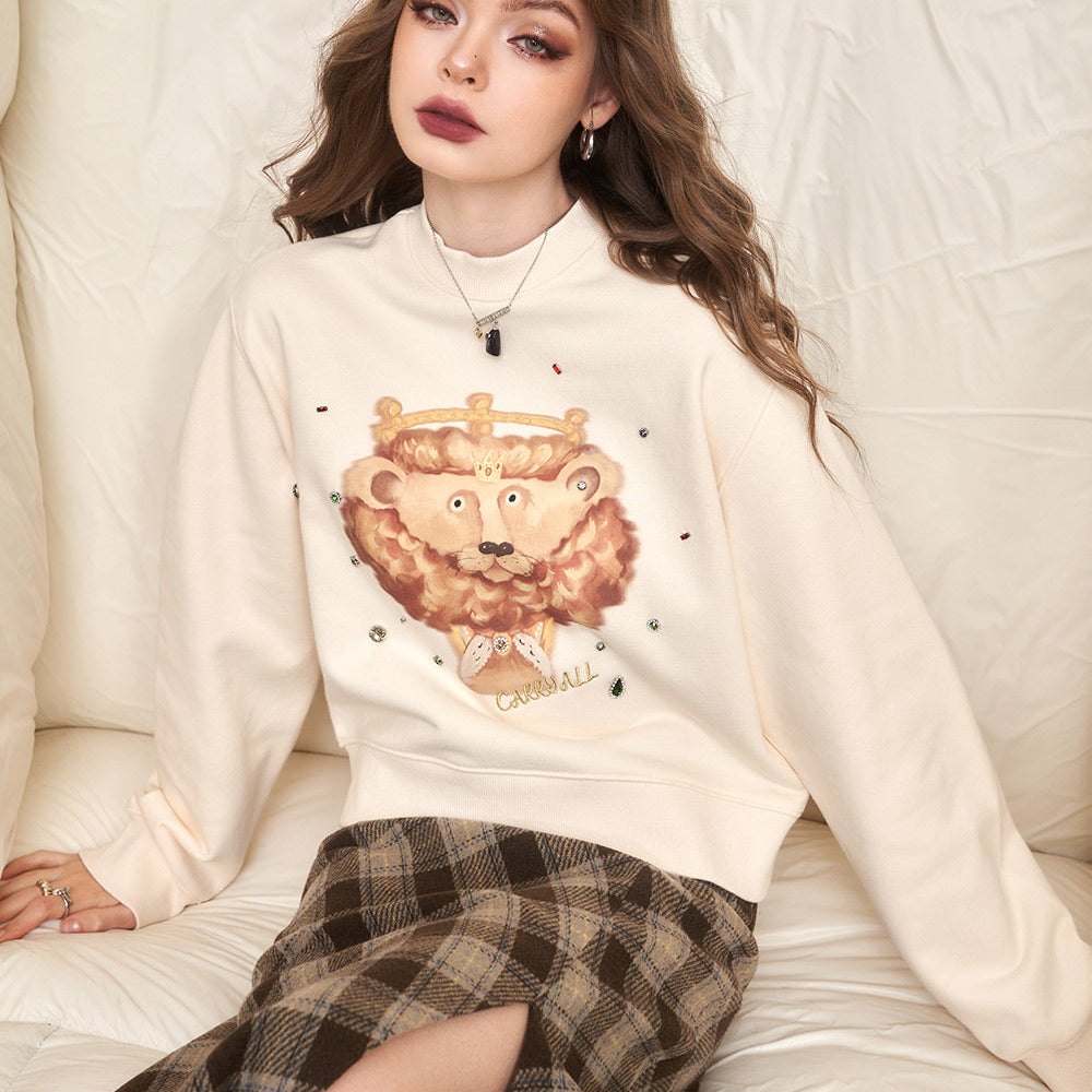 
                  
                    ELFSACK Graphic Christmas Fleece Sweatshirt Women 2023 Winter New Korean Fashion Tops
                  
                