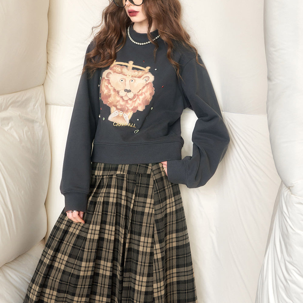 
                  
                    ELFSACK Graphic Christmas Fleece Sweatshirt Women 2023 Winter New Korean Fashion Tops
                  
                