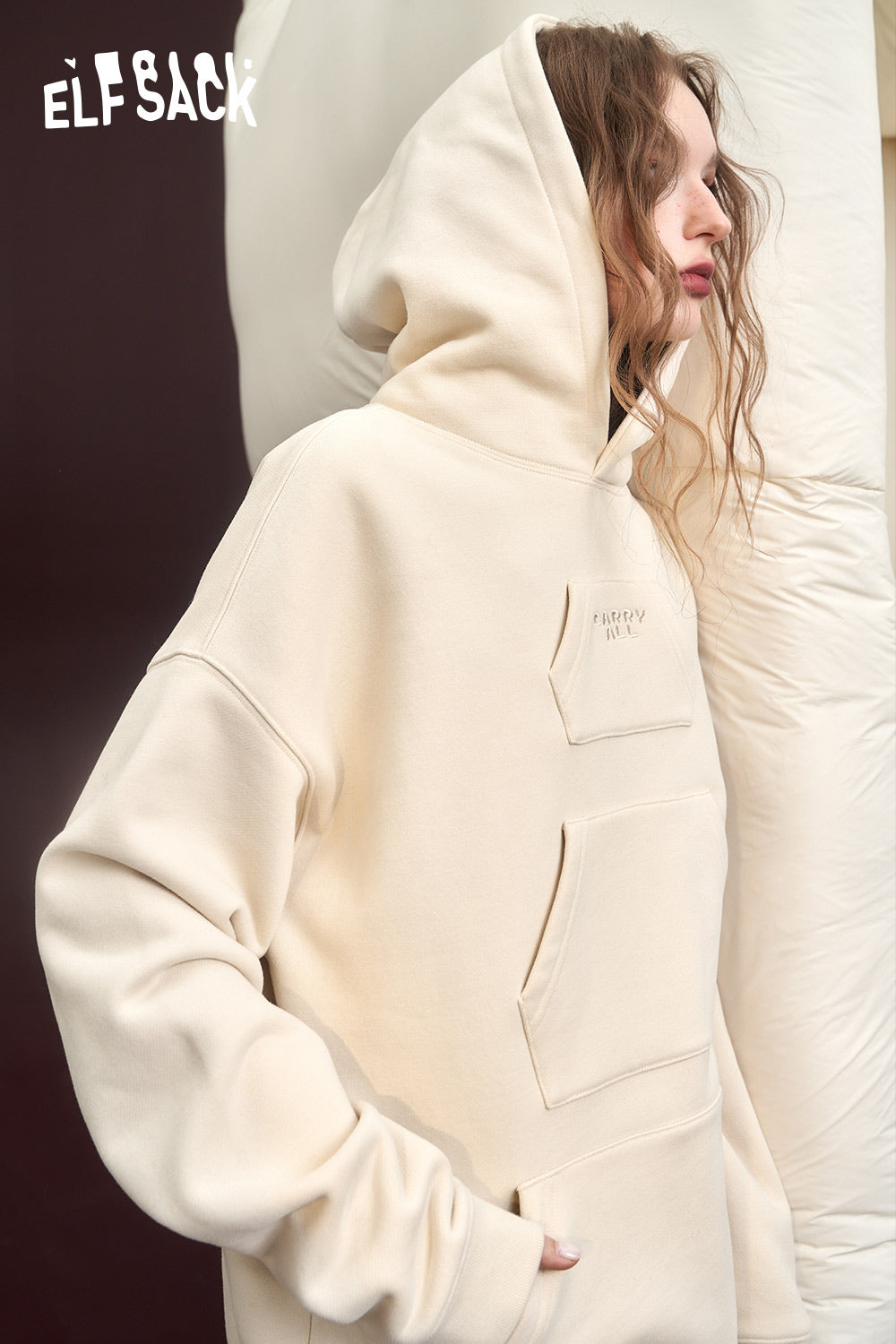 
                  
                    ELFSACK Plus Size Fleece Hoodies Women 2023 Winter New Korean Fashion Tops
                  
                