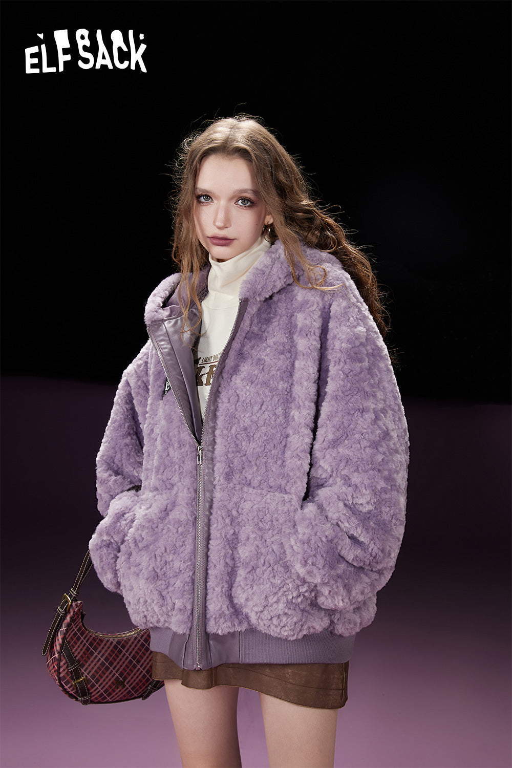 
                  
                    ELFSACK Hoodies Furry Coats Women 2023 Winter Academic Style Warm Jackets
                  
                