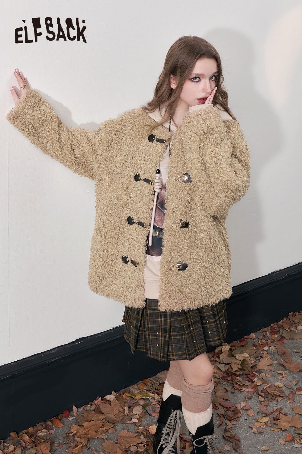 
                  
                    ELFSACK Korean Fashion Fleece Cotton Coats Women 2023 Winter Designer Clothes
                  
                