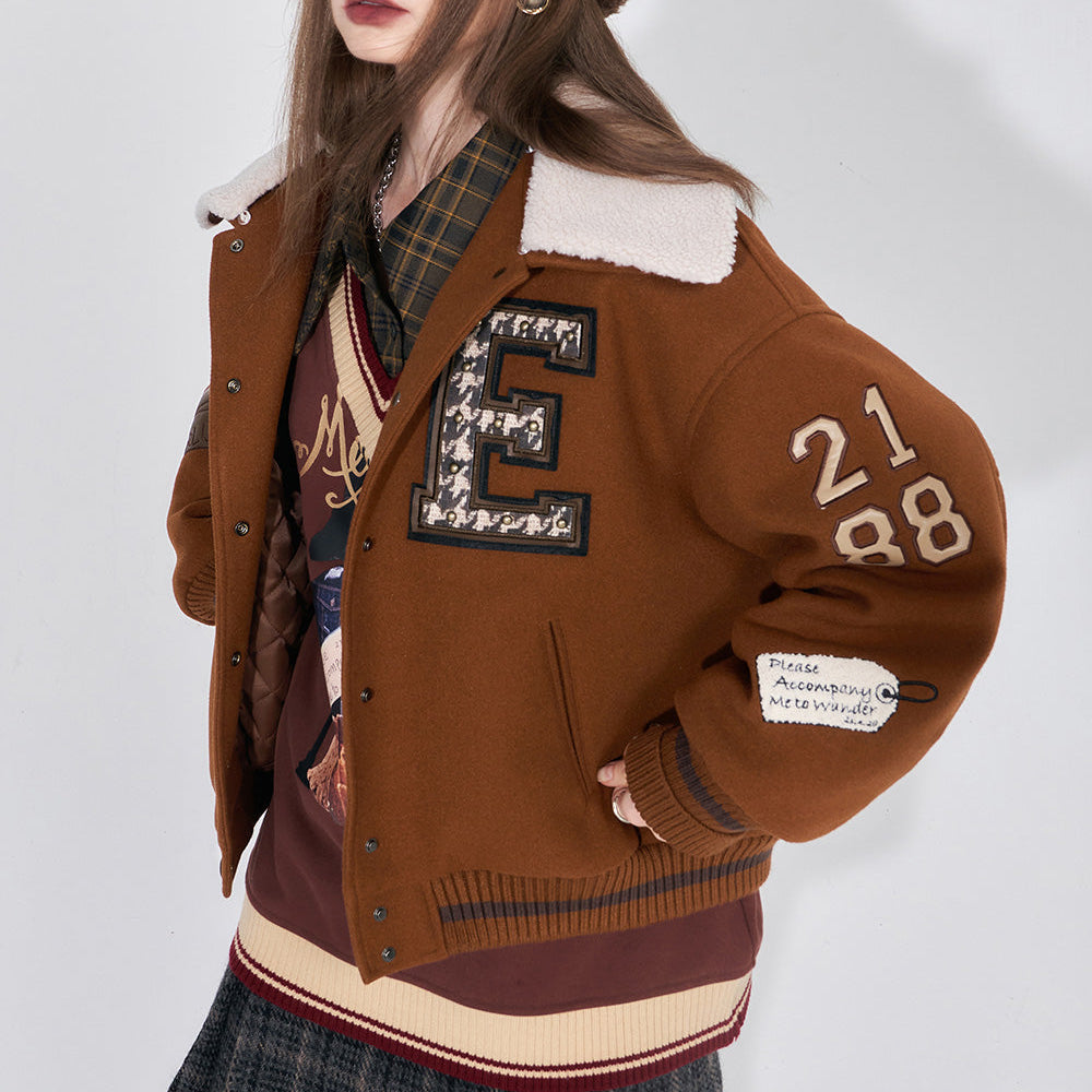 
                  
                    ELFSACK Kawaii 2000s Baseball Jackets Woman 2023 Winter New Korean Fashion Outwears
                  
                